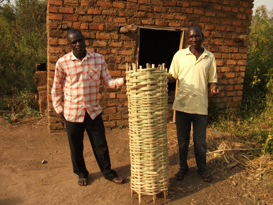 Basket bee hives being made to support new PWDs beginning beekeeping